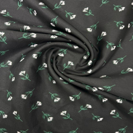 Matching Black Green Floral Mother & Daughter Namaz Chaddar Set