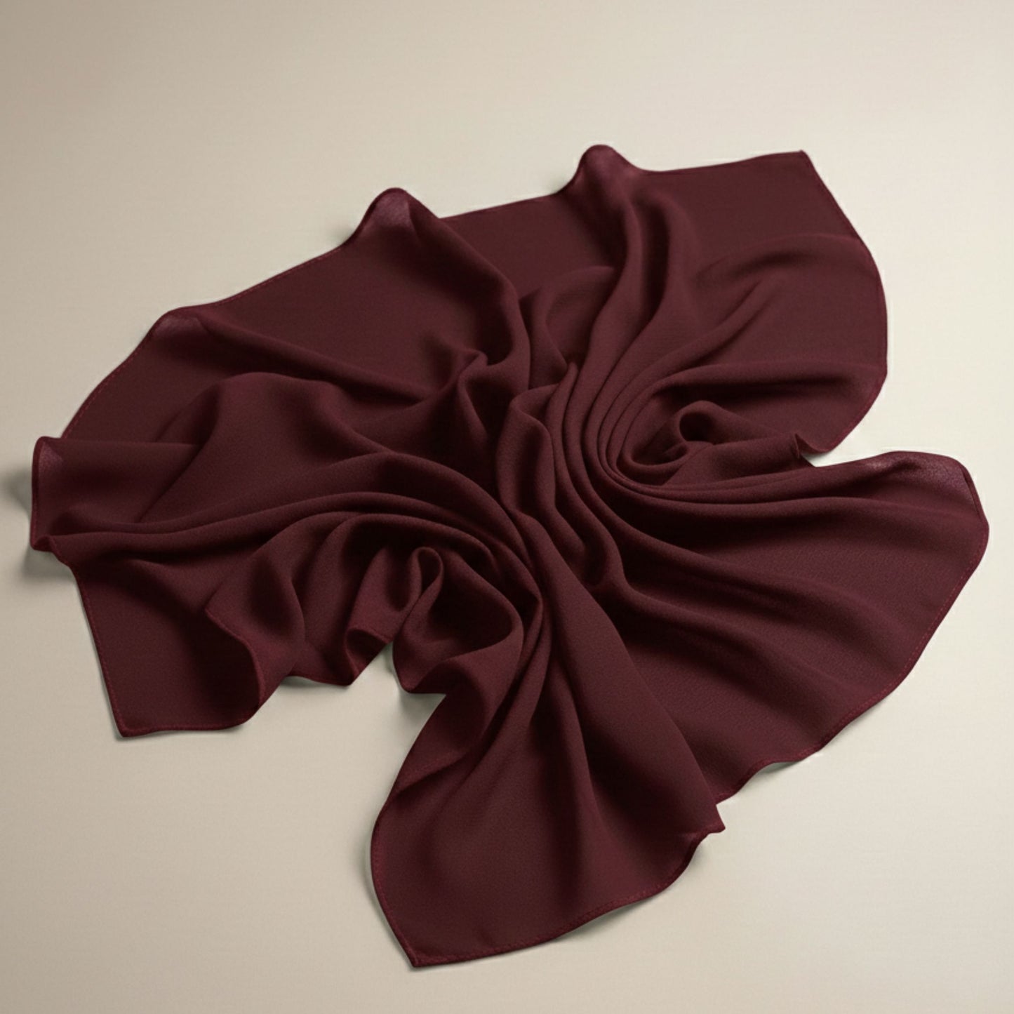 Plum Georgette Hijab – Soft, Elegant & Lightweight