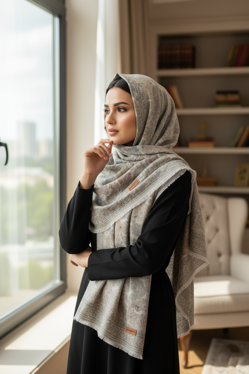 Cashmere Muse - Printed Cashmere Hijab