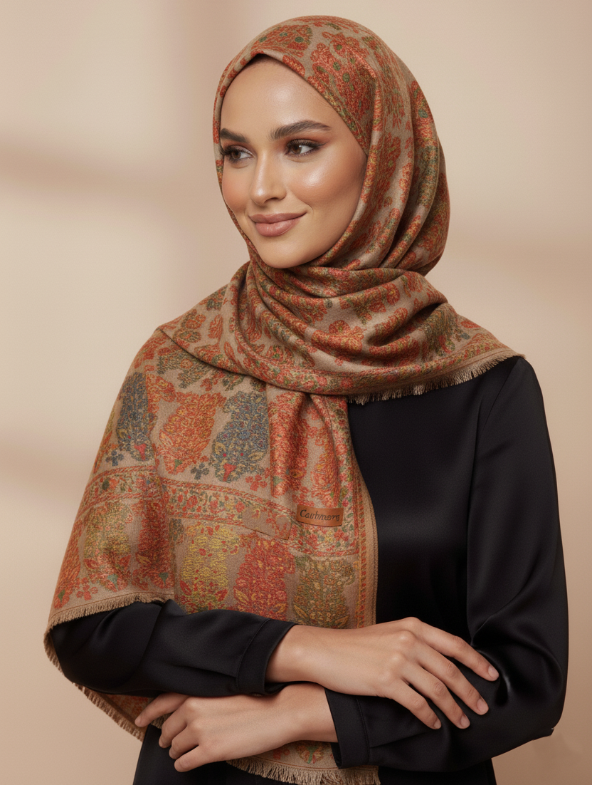 Classic Print- Printed Cashmere Hijab