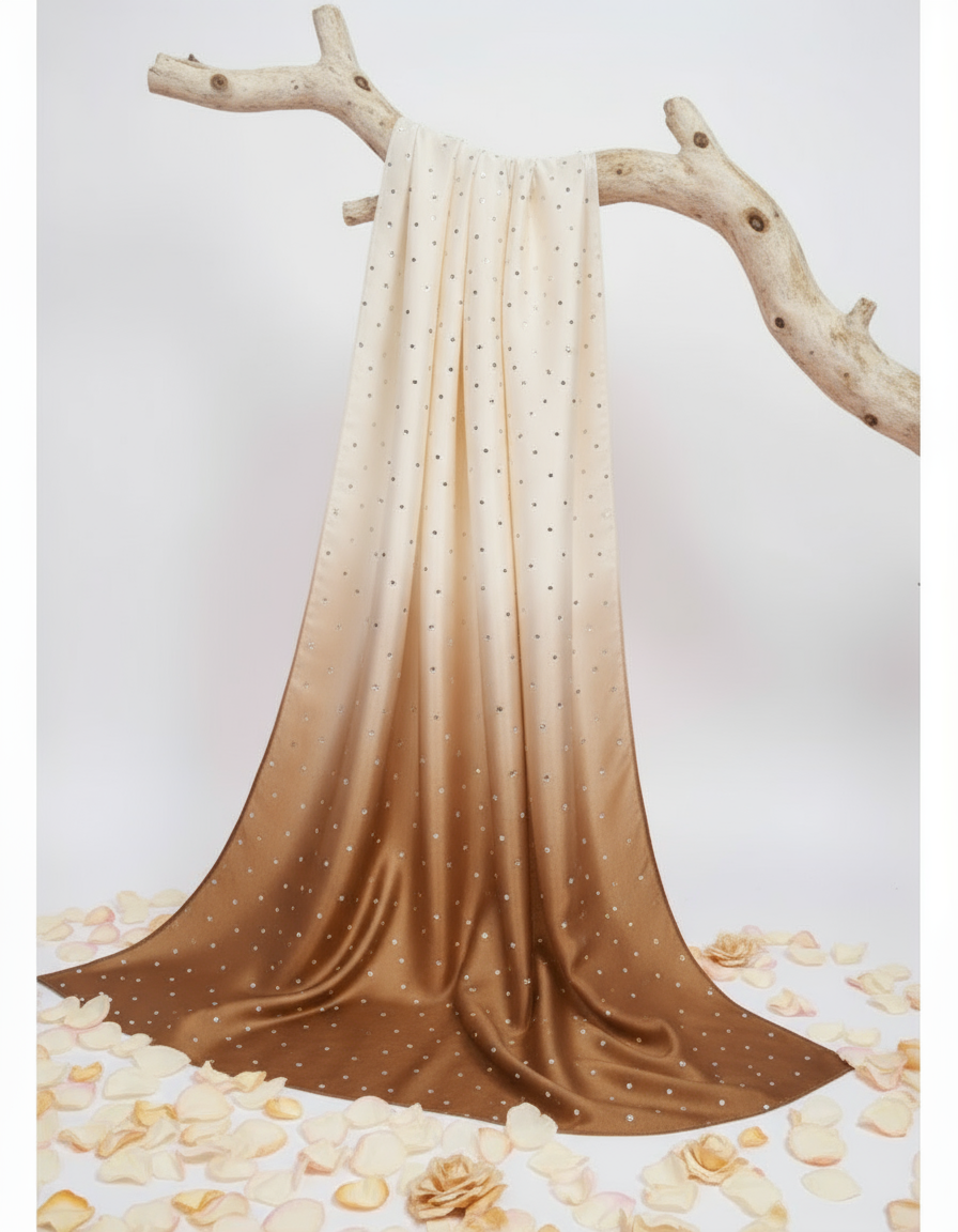 Three Tone Brown - Silk Ombre Rhinestones