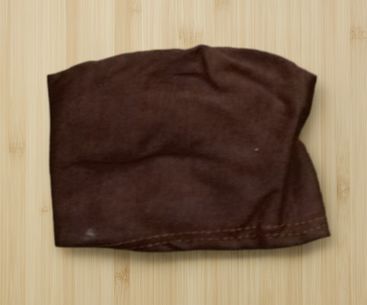 Dark Brown Tie Back Tube Cap - Secure & Comfortable Under Hijab Band
