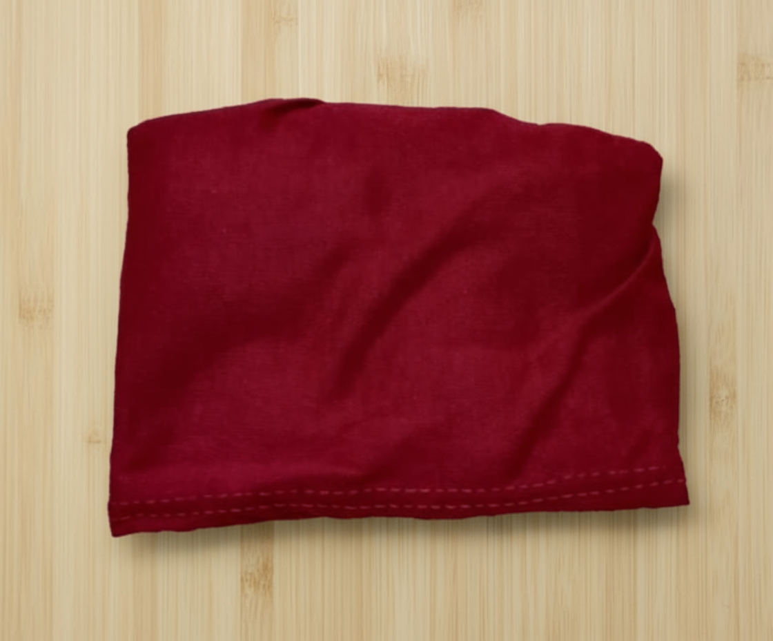 Burgundy Tie Back - Under scarf Tube Band