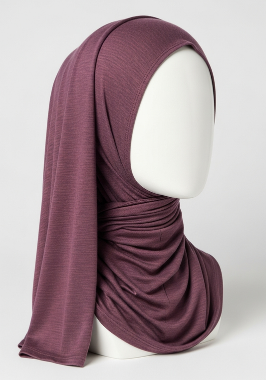Blush Plum dusty purple weightless jersey hijab
