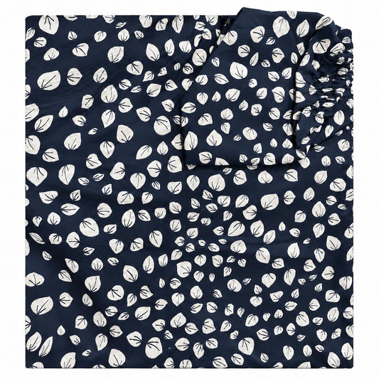 Navy Printed Namaz Chaddar for Women with Attached Veil