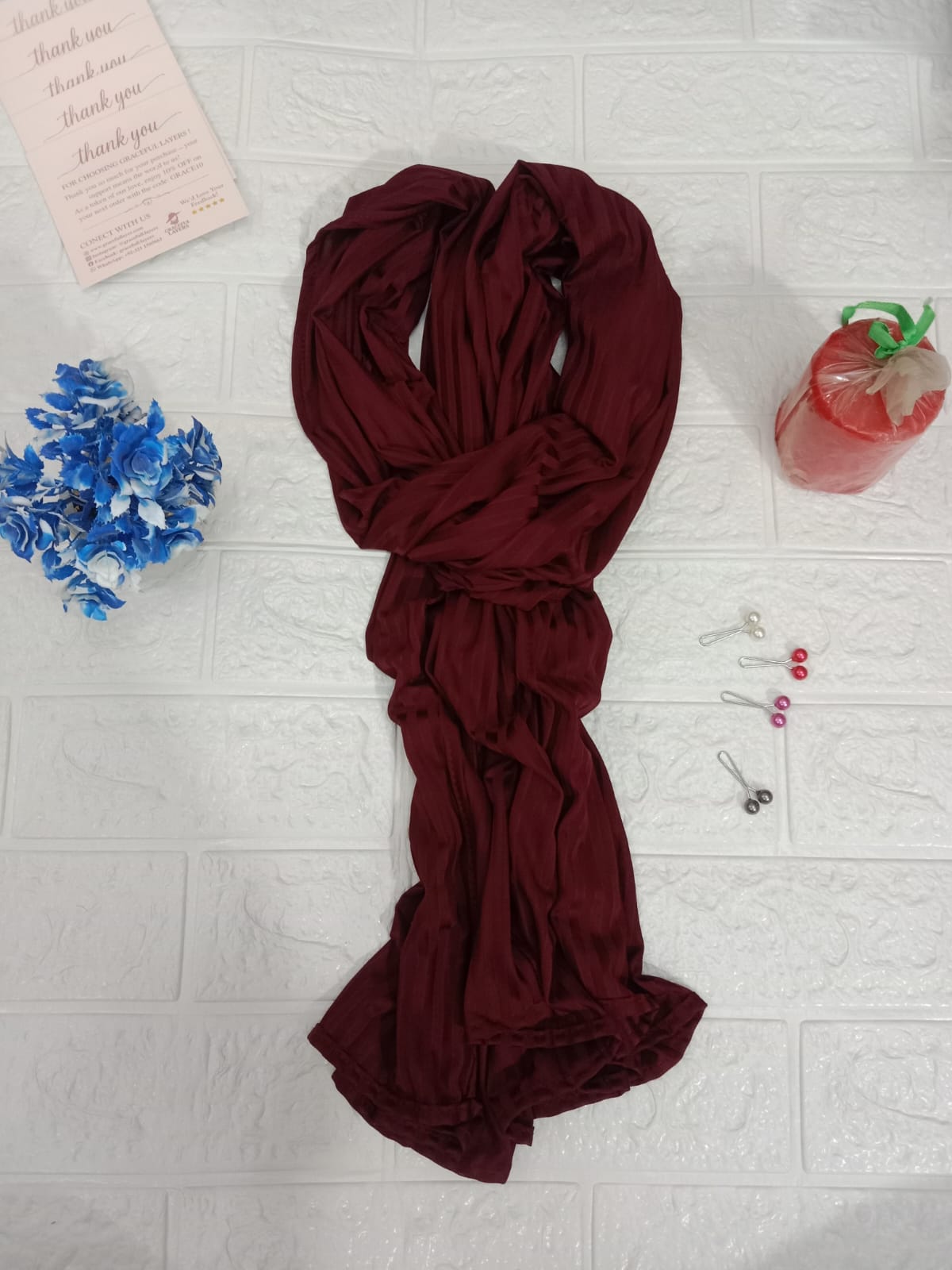 ❤️ Garnet Ribbed Jersey (Maroon)