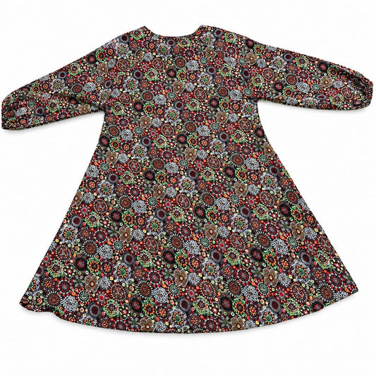 Multicolor Floral Print Kids Abaya for Girls