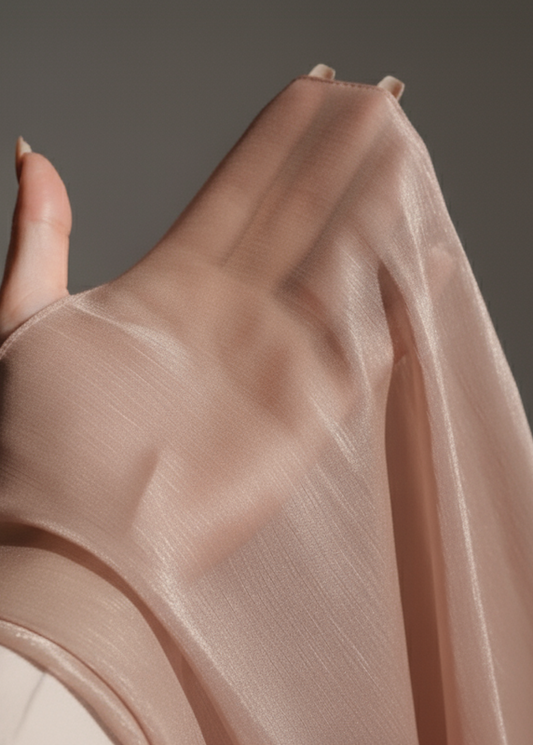 Lip Pink Organza Silk Hijab – Lightweight, Elegant