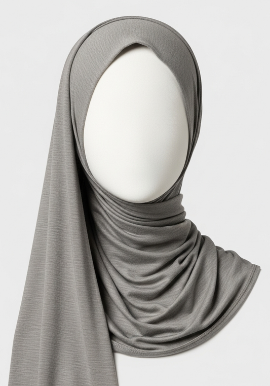Smokey Cloud light grey weightless jersey hijab