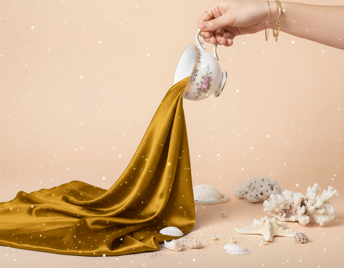 Mustard - Rhinestones Silk