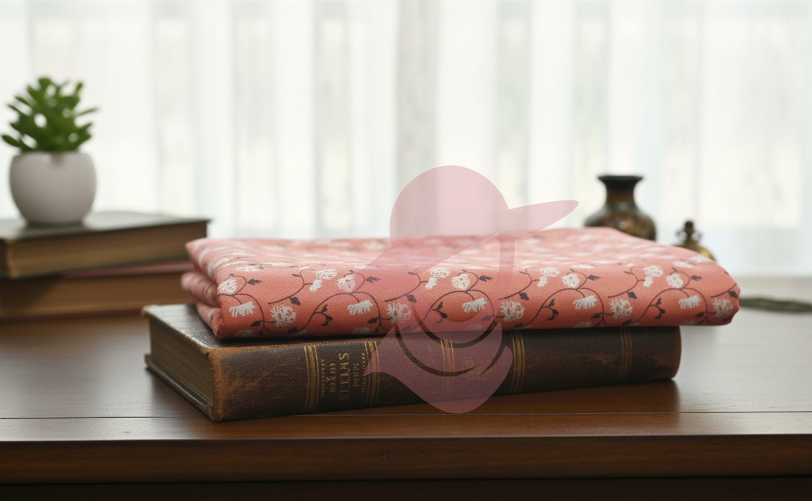 Modest Muslim Prayer Wear for Girls - Peach Leaves Age: 7-12 years