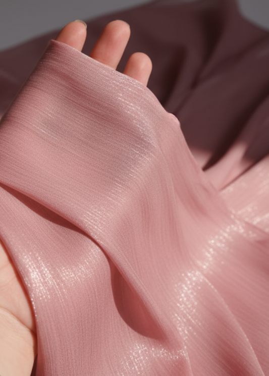 Pink Organza Silk Hijab – Soft, Elegant, Premium Silk