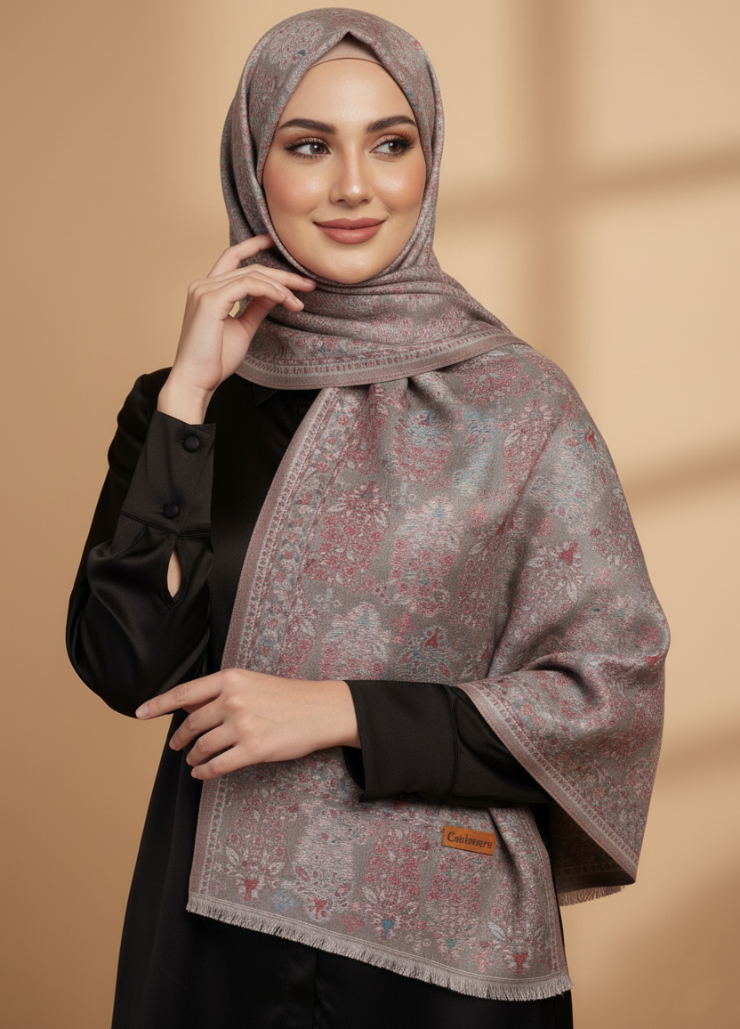 Poise Pattern - Printed Cashmere Hijab