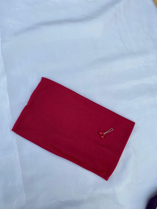 Crimson Red Cotton Jersey Tube Band – Rich & Elegant