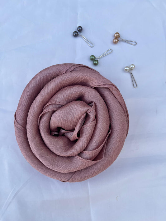 Rose Gold - Crinkle Chiffon