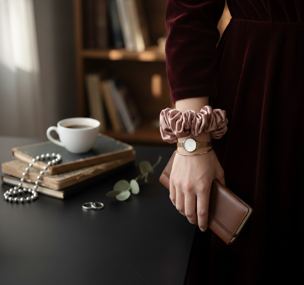 Graceful Silk Scrunchies - S10