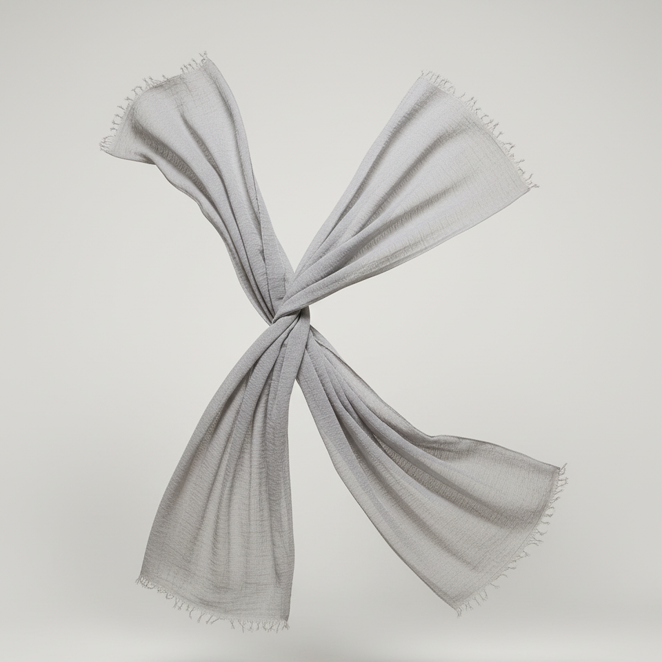 Smokey Pearl Crimps Hijab – Elegant Grey Textured Hijab