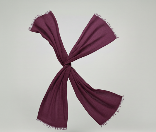 Velvet Orchid Crimps Hijab – Deep Orchid Purple Hijab