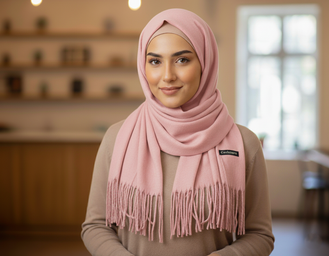 Blush Frost Cashmere Hijab