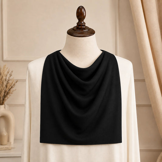 Black georgette tie back single niqaab
