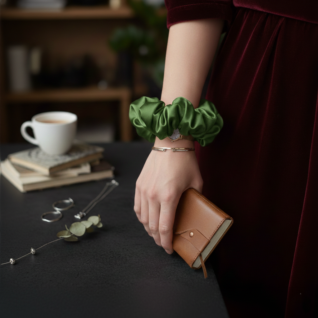 Graceful Silk Scrunchies - S4