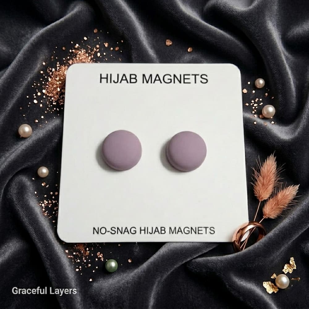 Lavender matte no snag hijab magnet strong hold Pakistan