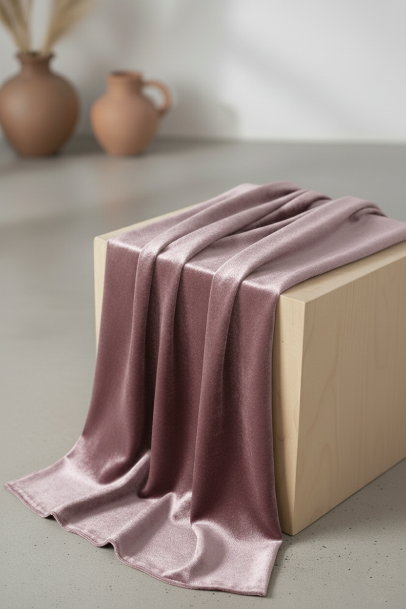 Lavender Luxe Silk Texture Hijab – Lilac 💜