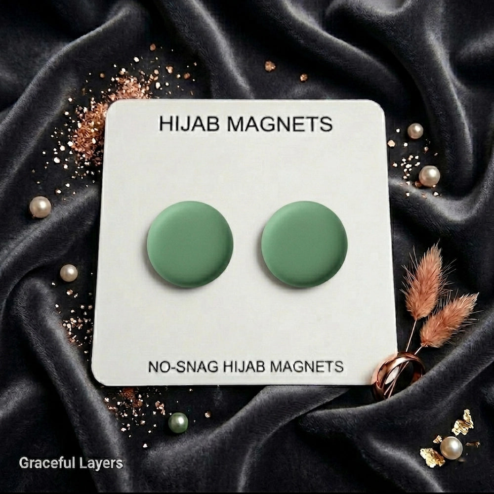 Premium mint hijab magnet no snag Pakistan