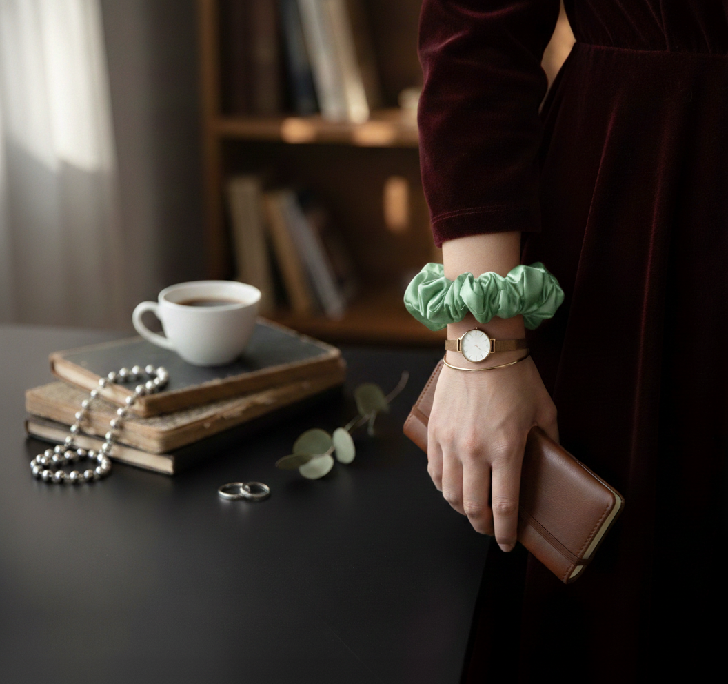 Graceful Silk Scrunchies - S16