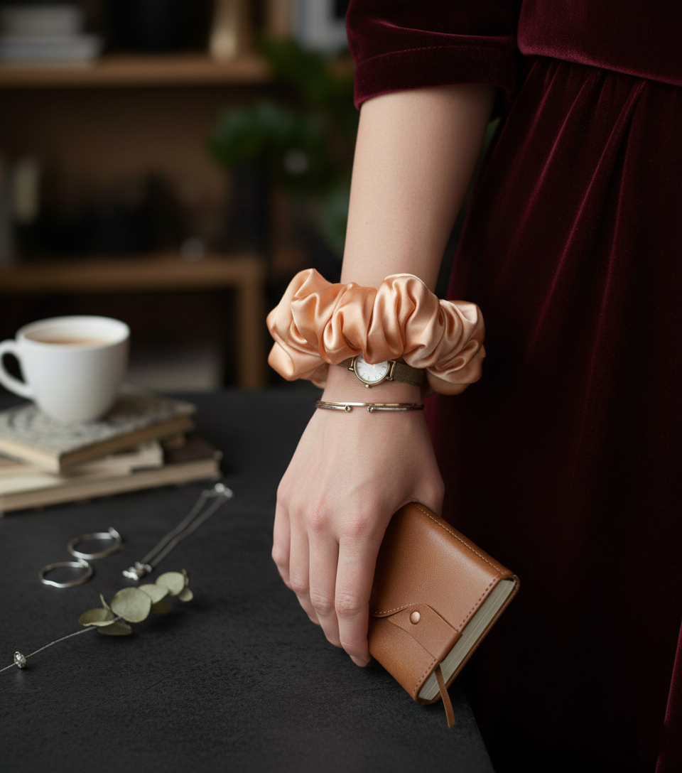 Graceful Silk Scrunchies - S7
