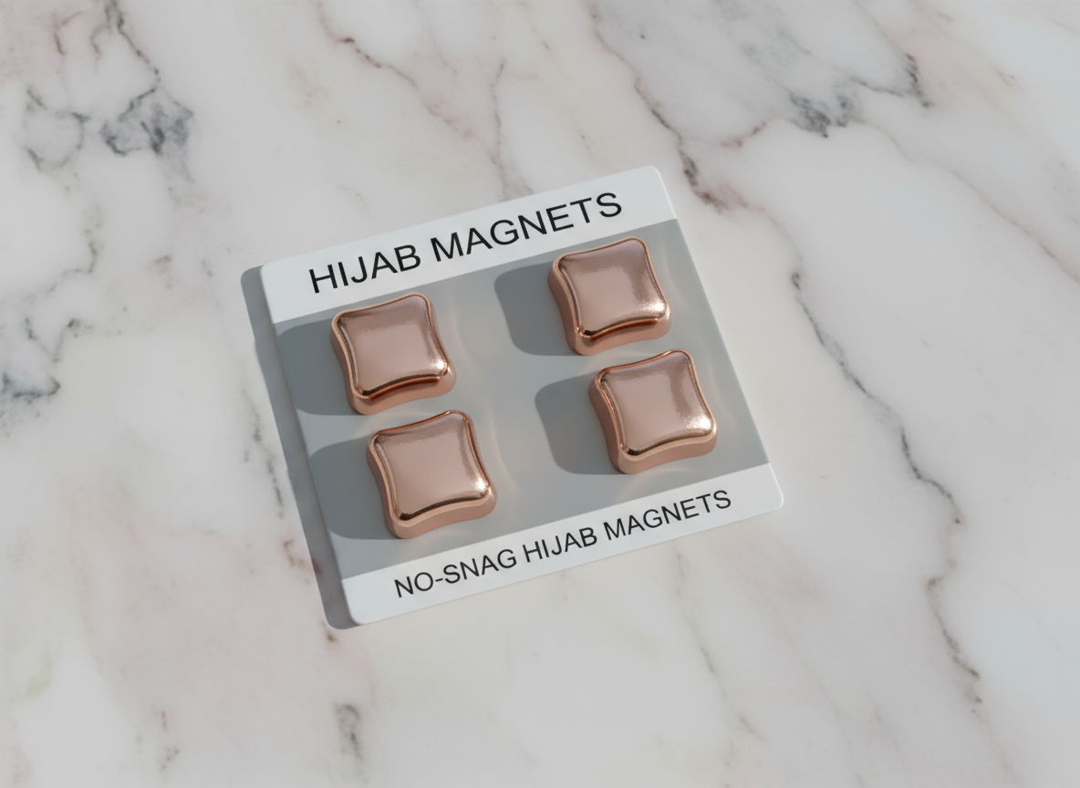 Rose Gold Square- Metal Hijab Magnet