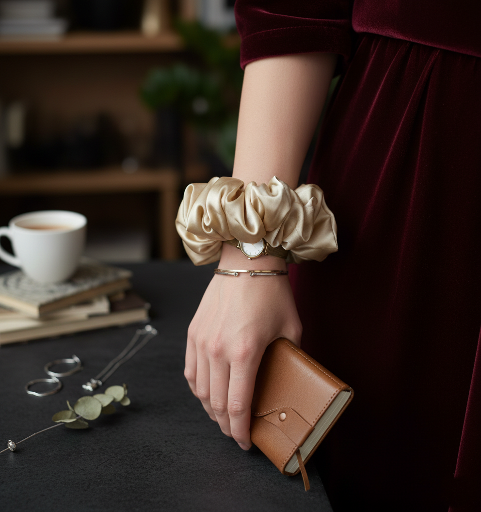 Graceful Silk Scrunchies - S2