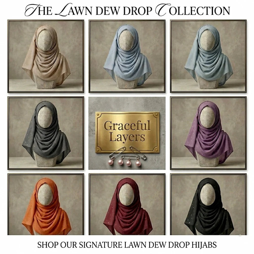 Different Colors of Lawn Dew Drop Hijabs