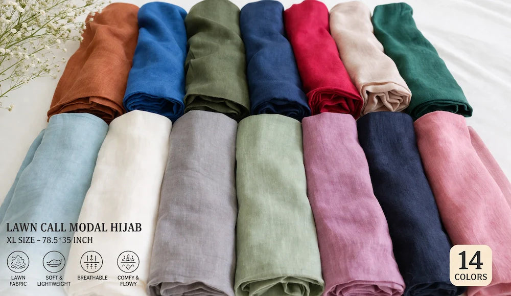 Premium Modal Lawn Hijabs in Pakistan – XL Soft & Breathable