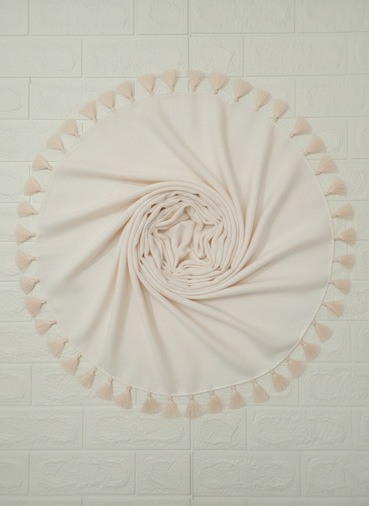 Light Off white - Plain Lawn Tassels