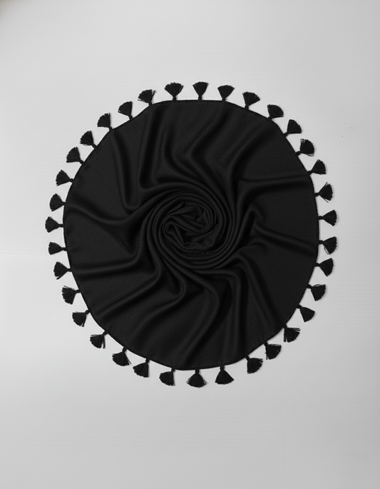 Black - Plain Lawn Tassels