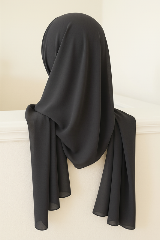 Charcoal Gray- Georgette