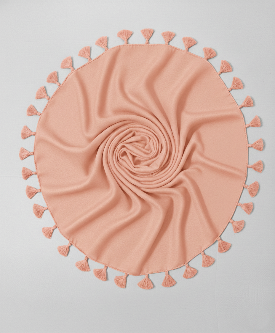 Peach - Plain Lawn Tassels