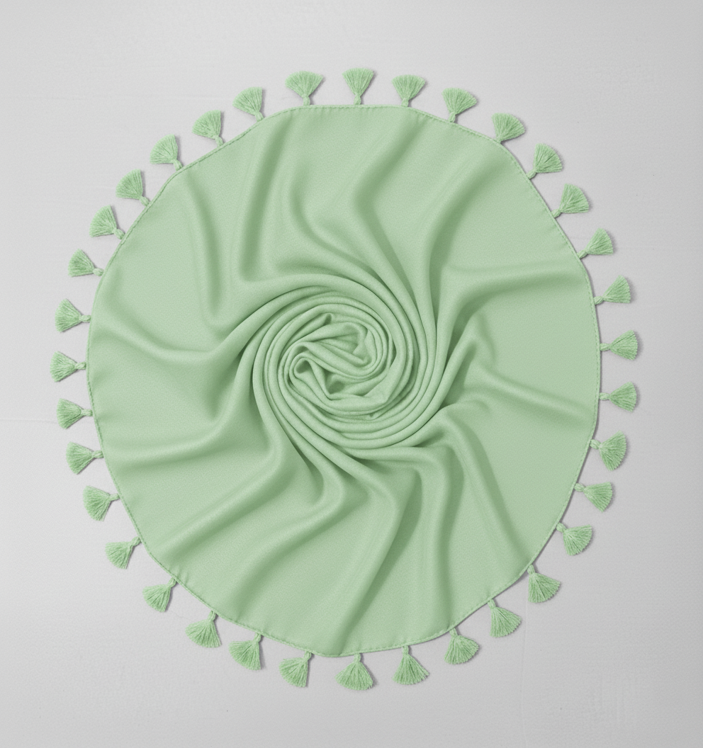 Mint - Plain Lawn Tassels