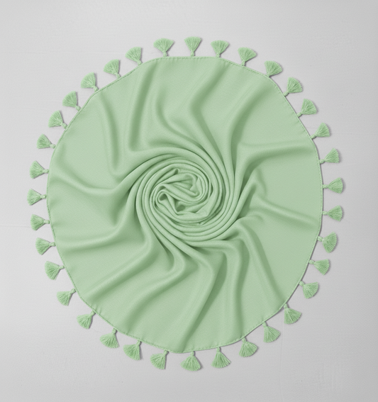 Mint - Plain Lawn Tassels
