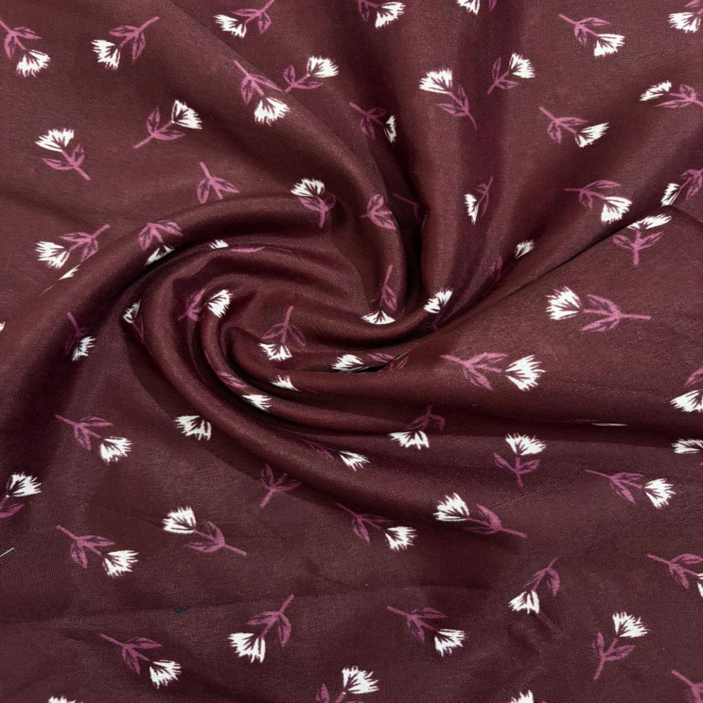 Maroon Floral Kids Namaz Chaddar – Comfortable Prayer Dress for Girls