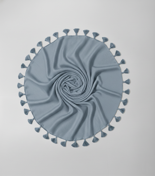 Dusty Blue - Plain Lawn Tassels