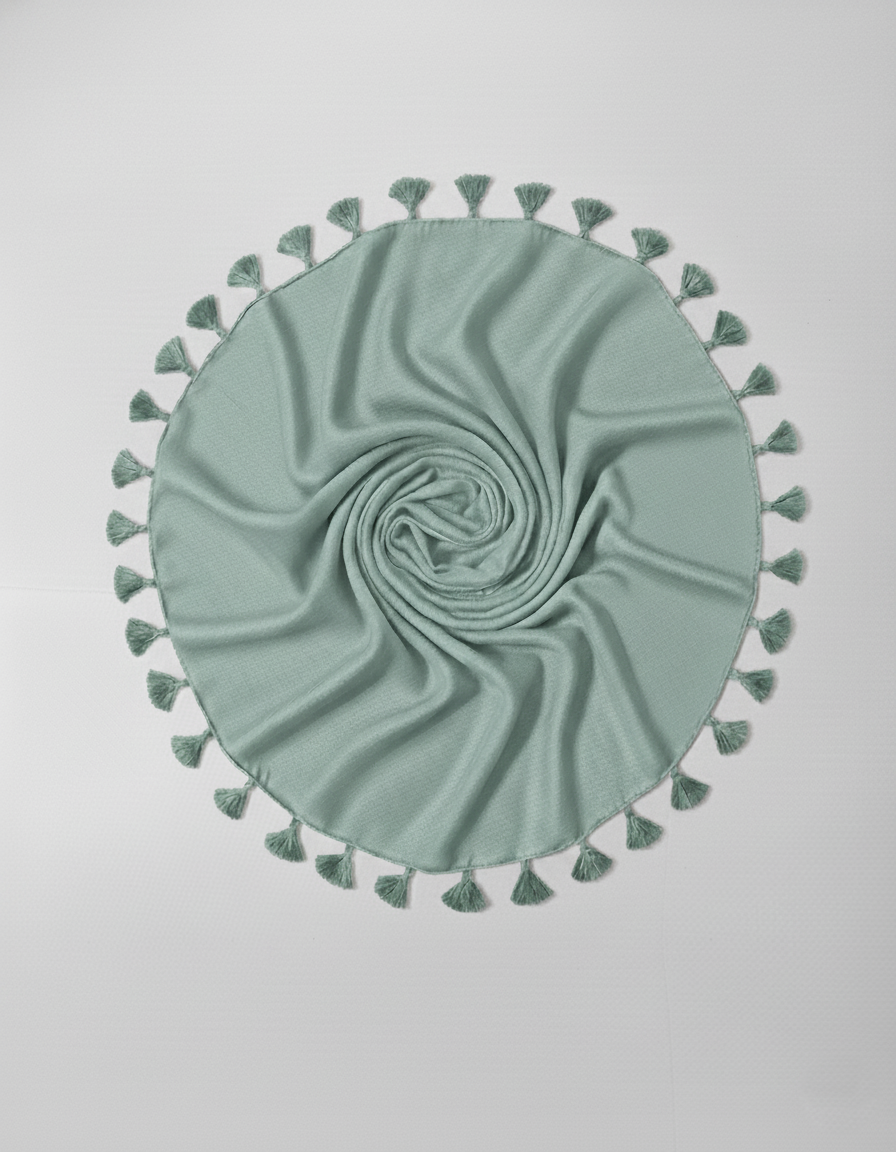 Sea Foam Green - Plain Lawn Tassels