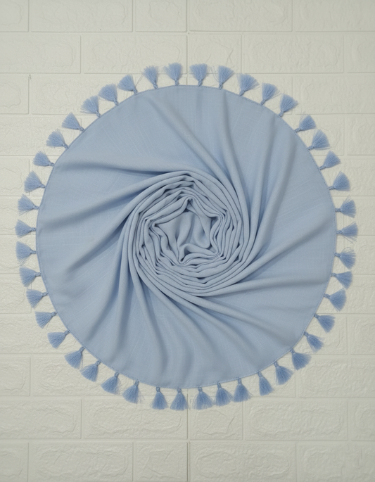 Sky Blue - Plain Lawn Tassels