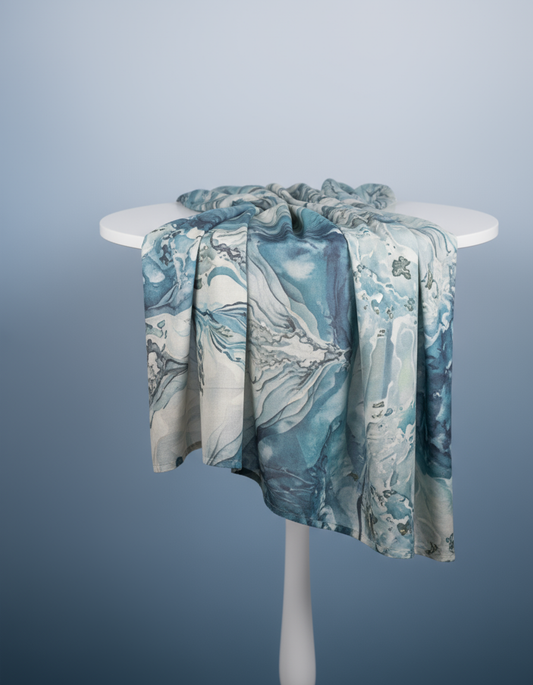 Blue Abstract - Printed Modal Hijab