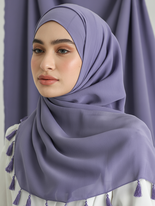 Dusty Lavender - Plain Lawn Tassels