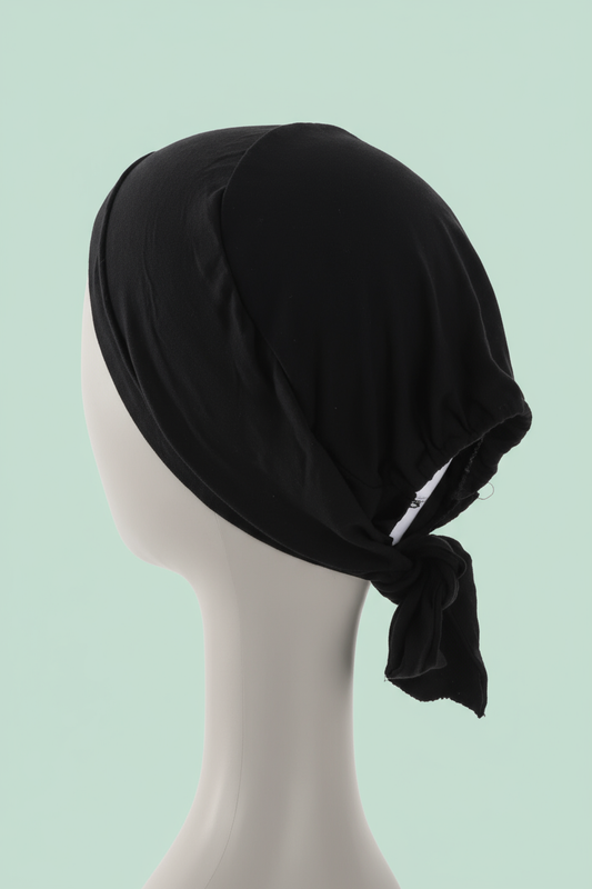 Black Tie Back - Under scarf Tube Band