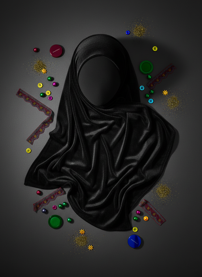 Black Velvet Signature Hijab
