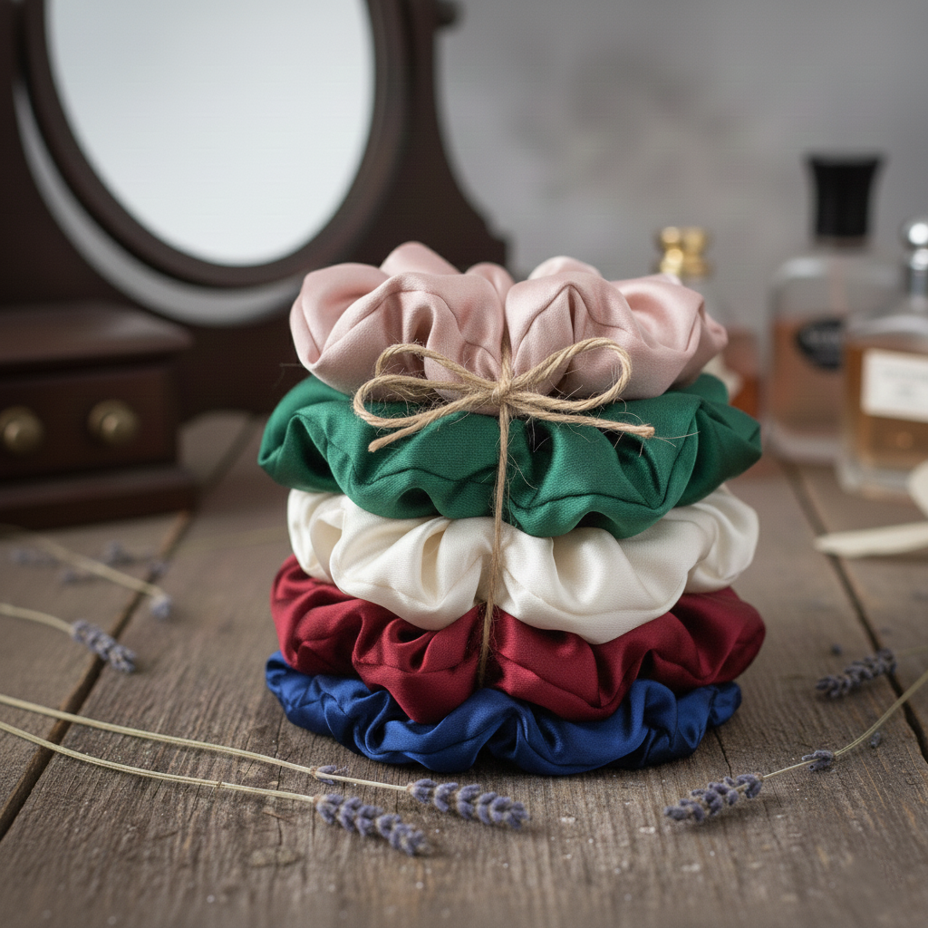 Scrunchies Satin Essentials – Set of 5