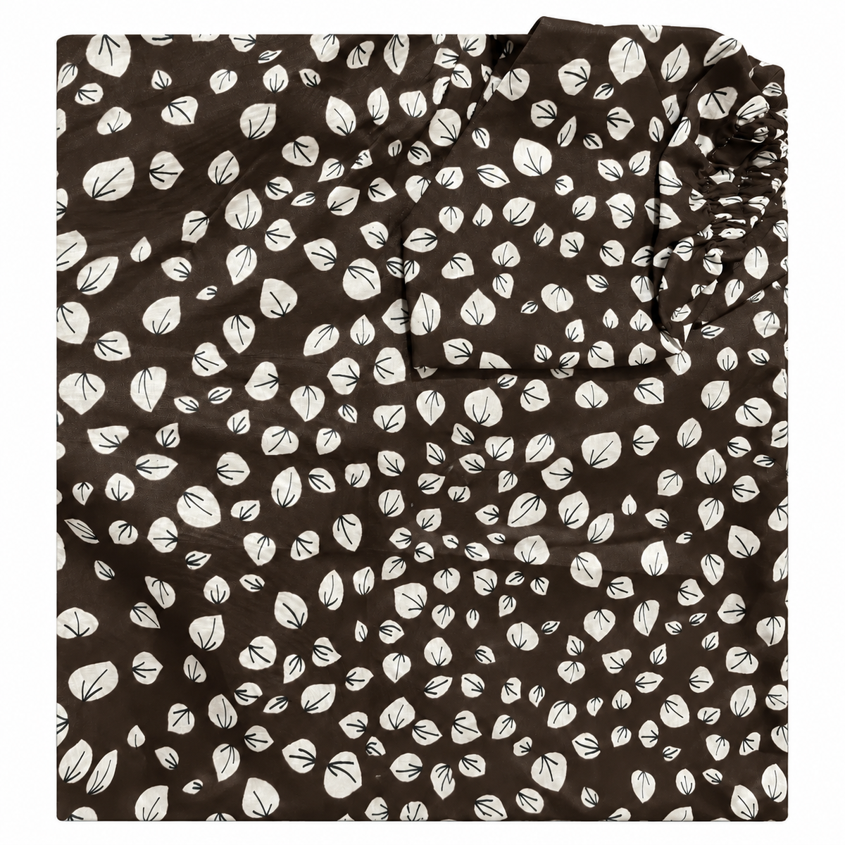 Coffee Brown Printed Namaz Chaddar for Women with Attached Veil